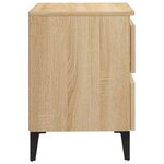 vidaXL Tables de chevet 2 Pièces Chêne sonoma 40x35x50 cm Aggloméré