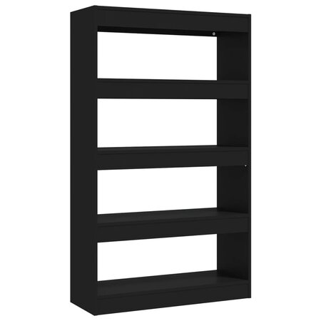 vidaXL Bibliothèque/Séparateur de pièce Noir 80x30x135 cm Aggloméré