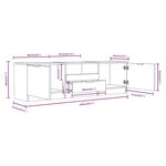 vidaXL Meuble TV Chêne fumé 140x35x40 cm Bois d'ingénierie
