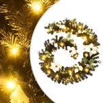 vidaXL Guirlande de Noël avec lumières LED Noir 2 7 m PVC