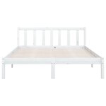 vidaXL Cadre de lit Blanc Bois de pin massif 160x200 cm