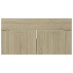 vidaXL Ensemble de meubles de salle de bain Chêne sonoma Aggloméré