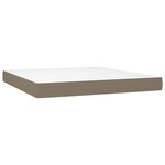 vidaXL Lit à sommier tapissier avec matelas Taupe 180x200 cm Tissu