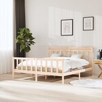 vidaXL Cadre de lit Bois massif 180x200 cm Super King