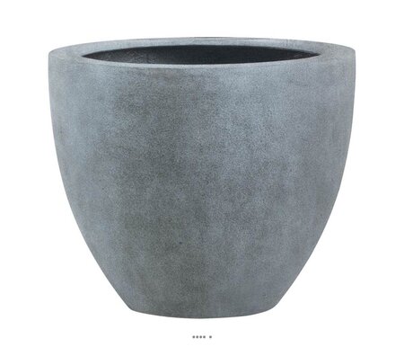 Bac fibres de verre/ composite farn ext. Eggpot d36xh30cm gris foncé - dimhaut: h 30 cm - couleur: gris plomb-lead