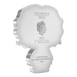 Pièce de monnaie 2 Dollars Niue 2021 1 once argent BE – Chibi Frodon