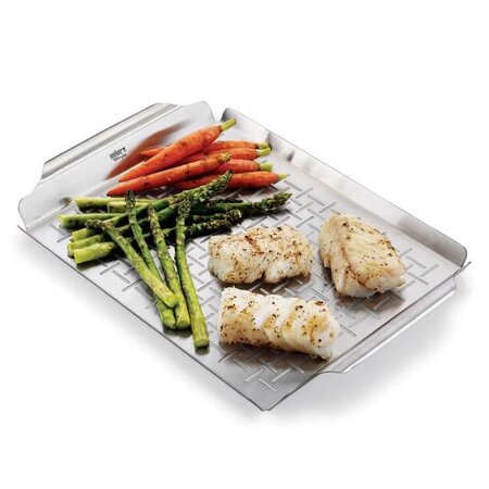 WEBER Plat de cuisson Deluxe rectangle - Acier inoxydable