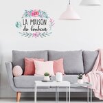 Autocollant mural maison du bonheur