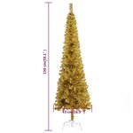 vidaXL Sapin de Noël étroit Doré 150 cm