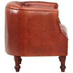 vidaXL Fauteuil tube Marron 62x58x65 cm Cuir véritable