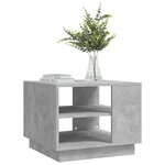 vidaXL Table basse Gris béton 55x55x43 cm Aggloméré