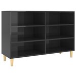 vidaXL Buffet Noir brillant 103 5x35x70 cm Aggloméré