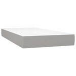 vidaXL Lit à sommier tapissier avec matelas Gris clair 80x200 cm Tissu