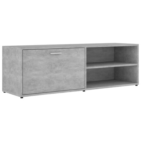 vidaXL Meuble TV Gris béton 120x34x37 cm Aggloméré