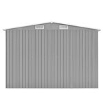 vidaXL Abri de jardin 257x298x178 cm Métal Gris