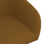 vidaXL Chaises pivotantes à manger lot de 6 marron velours