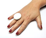 Bague céramique grand modèle Blanc