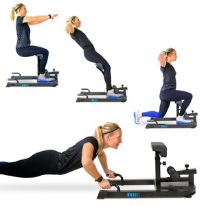 Squat machine fortius appareil de musculation multifonction 84 x 48 x 73 cm - 2 dossiers interchangeables et réglables