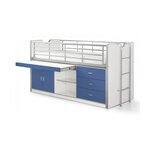 Lit Combiné Bureau Bonny Bleu