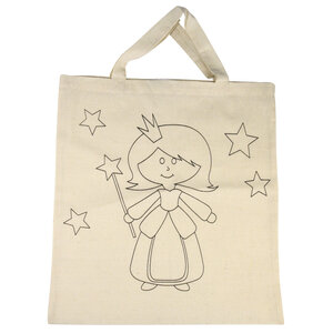 Sac Princesse 38 x 42 cm beige 100 coton