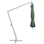 vidaXL Parasol 350 cm Poteau en Aluminium Vert
