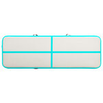 vidaXL Tapis gonflable de gymnastique avec pompe 500x100x15cm PVC Vert