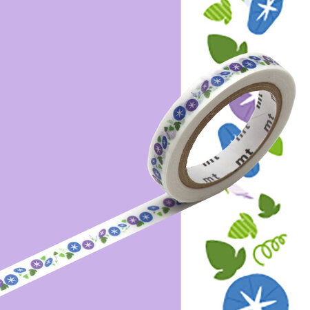 Masking Tape MT EX fleurs ipomée 0 7cm x 7m