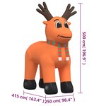 vidaXL Renne gonflable de Noël avec LED 500 cm