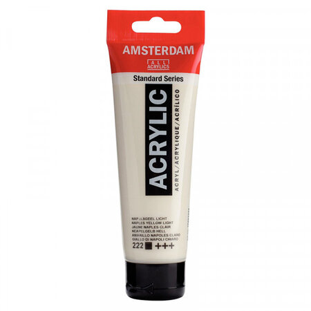 Peinture acrylique en tube - jaune naples clair - 120ml - amsterdam