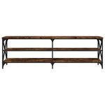 vidaXL Meuble TV chêne fumé 160x40x50 cm bois d'ingénierie