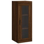 vidaXL Buffet haut Chêne marron 34 5x34x180 cm Bois d'ingénierie