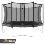 Favorit Regular Trampoline d'extérieur 380 Gris + Filet de sécurité Comfort