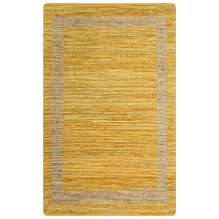 vidaXL Tapis fait à la main Jute Jaune 120x180 cm