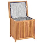 vidaXL Boîte de rangement de jardin 60x50x58 cm Bois de teck solide