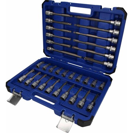 Brilliant tools jeu de douilles de tournevis 1/2" 32 pièces acier