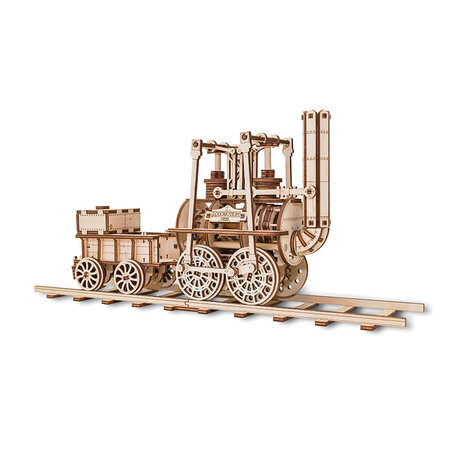 Maquette 3d en bois - locomotive 40 cm
