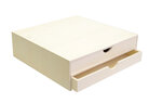 Bloc en bois deux tiroirs 34 5x34x10cm