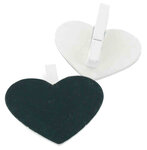 Pinces ardoise coeur blanc 5 8 x 4 5 cm 6 pièces