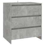 vidaXL Buffets 2 Pièces Gris béton Bois d'ingénierie