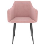 vidaXL Chaises à manger lot de 2 Rose Velours