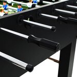 vidaXL Table de football Acier 60 kg 140 x 74 5 x 87 5 cm Noir