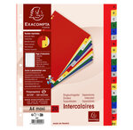 Intercalaires Imprimés Alphabétique Pp Couleurs 12/100e - 20 Positions - A4+ - Assorties Vives - X 20 - Exacompta