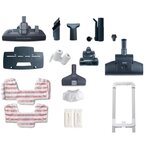 POLTI - Unico MCV80 - Aspirateur nettoyeur vapeur 3en1  - autonomie illimitée - filtre HEPA - 6 BAR - 2200W - Bleu + Blanc