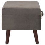 vidaXL Tabourets de rangement 3 Pièces Gris Velours