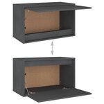 vidaXL Meubles TV 3 Pièces Gris Bois massif de pin