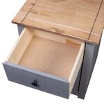 vidaXL Table de chevet Gris 46x40x57 cm Pin Gamme Panama
