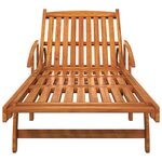 vidaXL Chaises longues 2 Pièces Bois d'acacia solide
