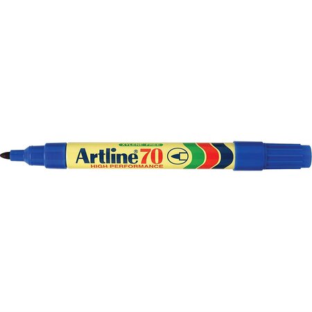 Marqueur '70' permanent indélébile pointe conique 1 5 mm bleu x 12 artline