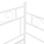 vidaXL Cadre de canapé-lit Blanc Métal 90x200 cm