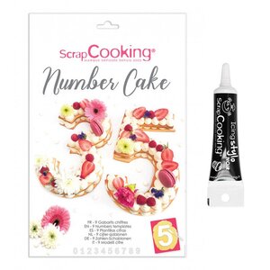 Coffret Number cake + Stylo de glaçage noir